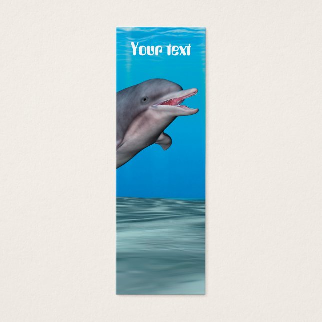 Söt delfin litet visitkort (Framsidan)