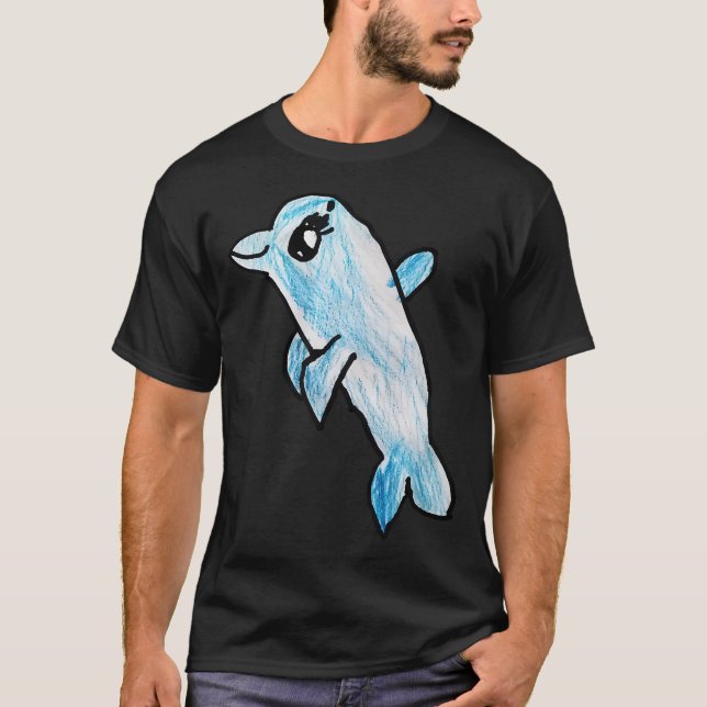 Söt delfin t shirt (Framsida)