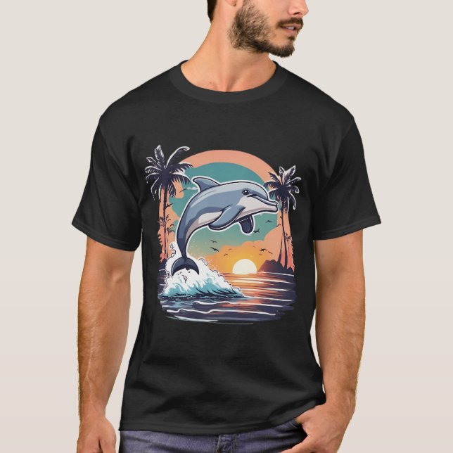 Söt delfin t shirt (Framsida)