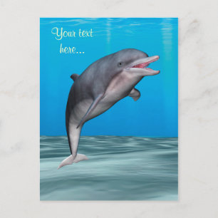 Söt delfin vykort