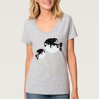Söt Derpy Klotfisk Illustration T-Shirt