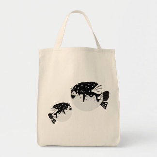 Söt Derpy Klotfisk Illustrations T-Shirt Tygkasse