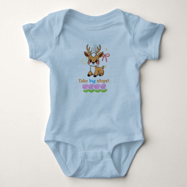 Söt design av spädbarnshjort för sublimering t shirt (Framsida)