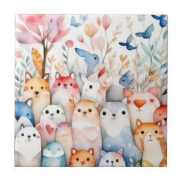 Söt design för kute-blommigtar kakelplatta