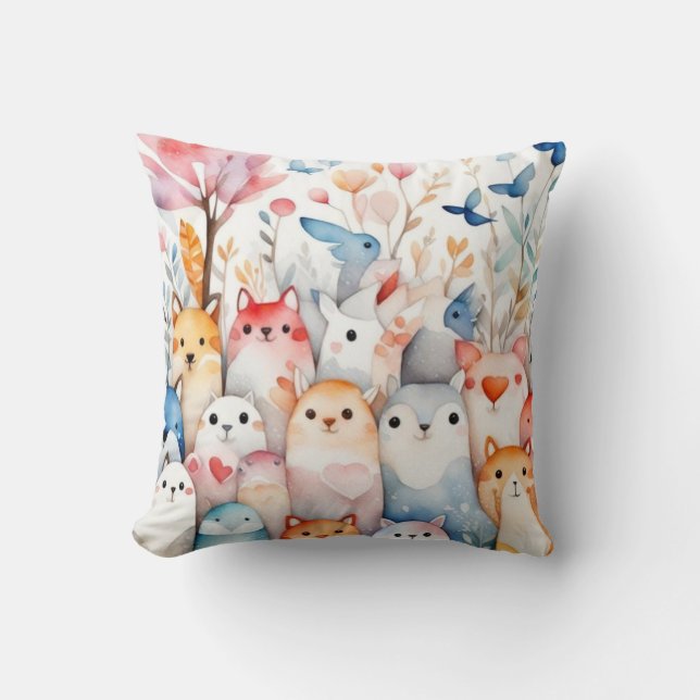 Söt design för kute-blommigtar kudde (Framsida)