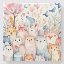 Söt design för kute-blommigtar stenunderlägg