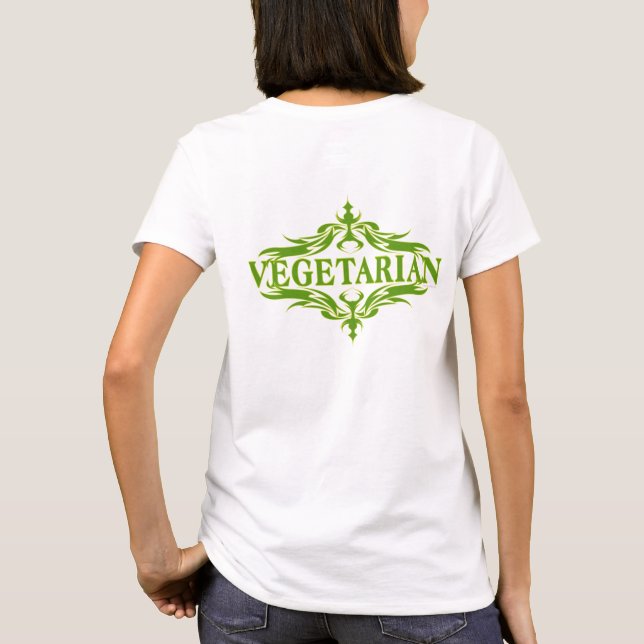 Söt Design for Vegetarian Tee Shirt (Baksida)