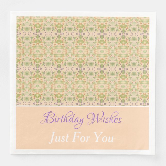 Söt Designer Pappra blöjor anpassa text Pappersservett (Framsida)