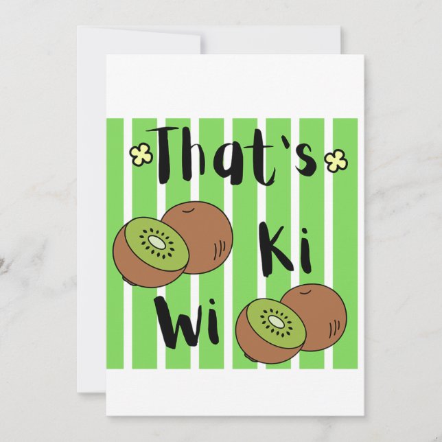 Söt det är Kiwi Frukt Grafisk Inbjudningar (Framsida)