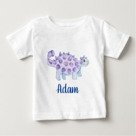 Söt dino- akvarellmålning  napp babysalivplatta t shirt