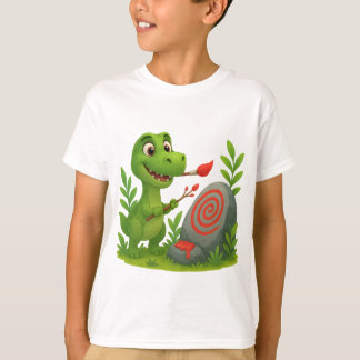 Söt Dino Konstnär T-Shirt