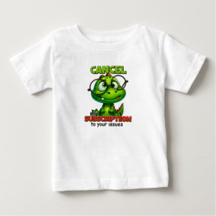 Söt Dino med Glasögon Humor T-shirt – Avbryt min p