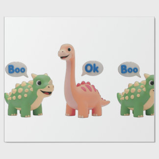 Söt Dino överraskning Inpackningspapper Presentpapper