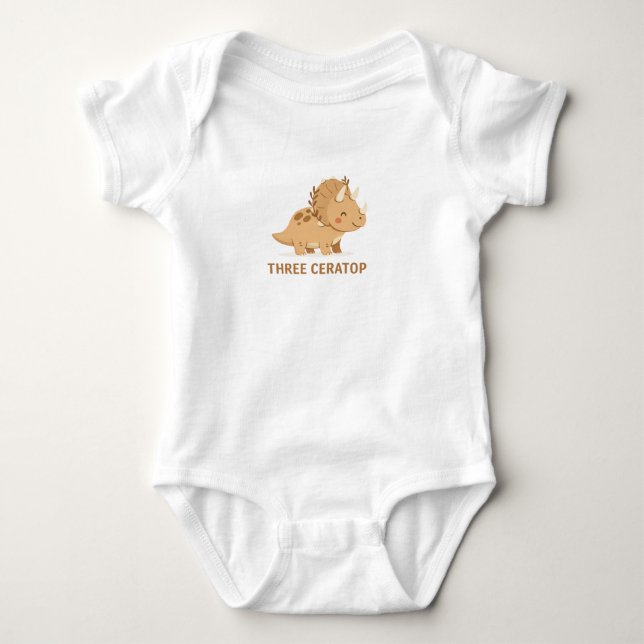 Söt Dino Puns – Tricera-Top T Shirt (Framsida)