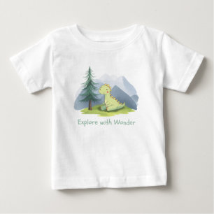 Söt Dino "Utforska det fantastiska" småbarn T Shirt