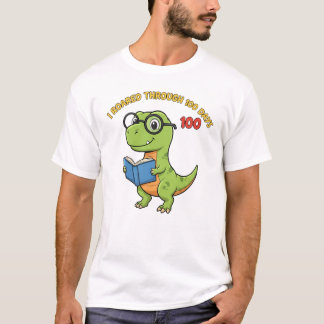 Söt dinosaurie 100 dagar i skolan t shirt