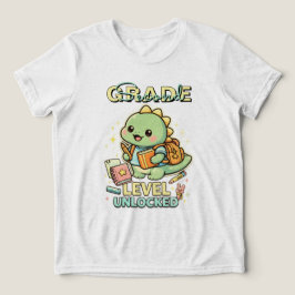 Söt dinosaurie andra klass nivå upplåst 2nd barn t shirt