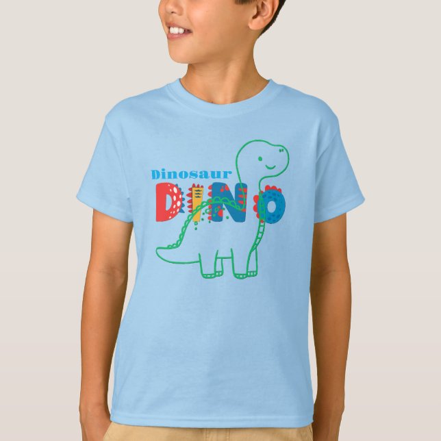 Söt dinosaurie Anpassa barn T Shirt (Framsida)