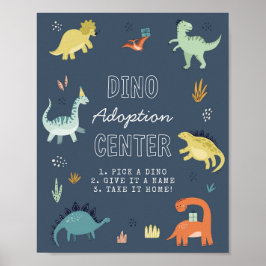 Söt dinosaurie-antagningsskylt poster
