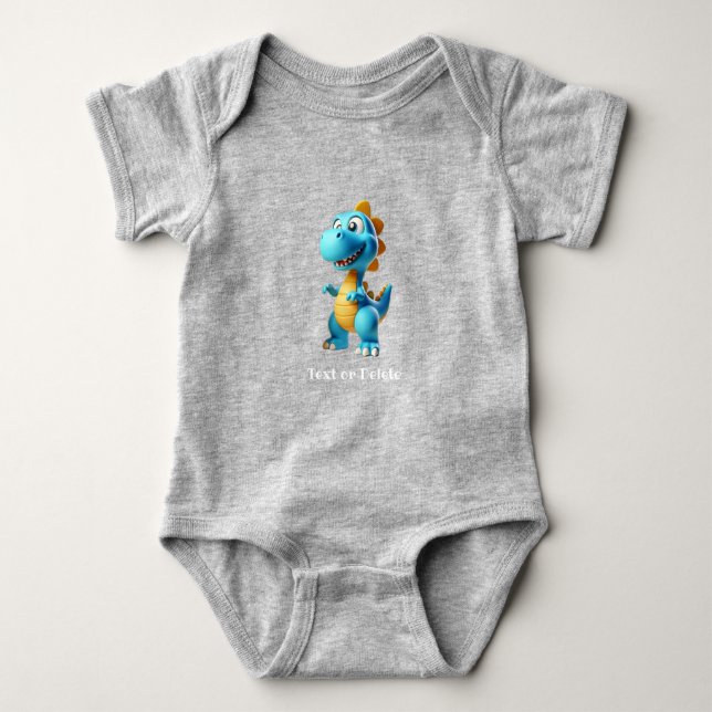 Söt dinosaurie baby bodysuit t shirt (Framsida)
