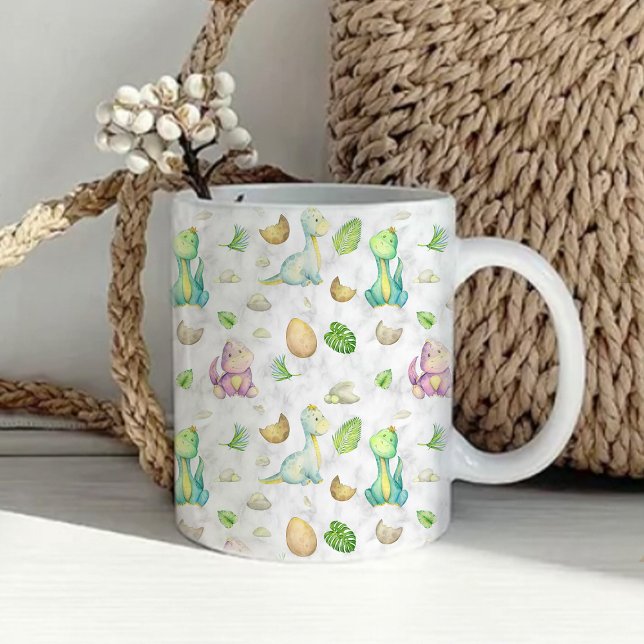 Söt dinosaurie baby kaffemugg (Skapare uppladdad)
