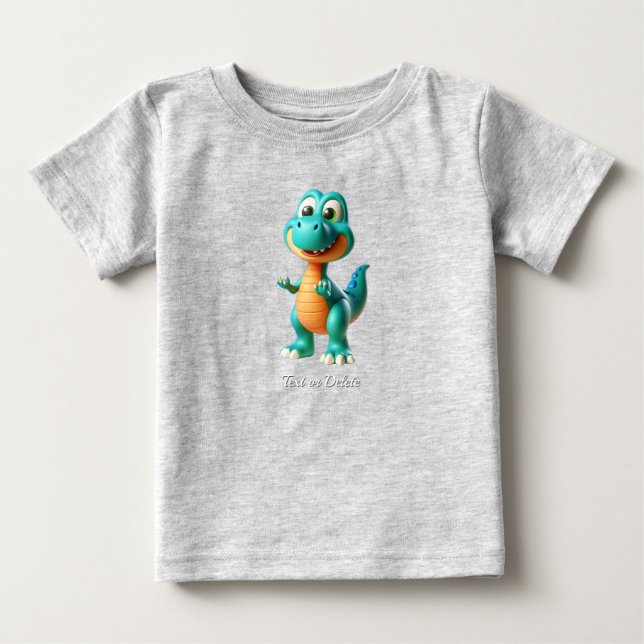 Söt dinosaurie baby t-shirt (Framsida)
