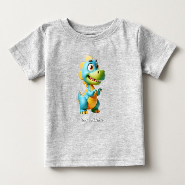 Söt dinosaurie baby t-shirt (Framsida)
