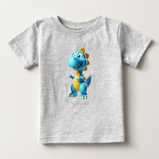 Söt dinosaurie baby t-shirt (Framsida)