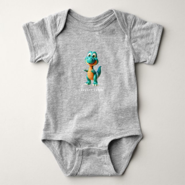 Söt dinosaurie babybodies t shirt (Framsida)