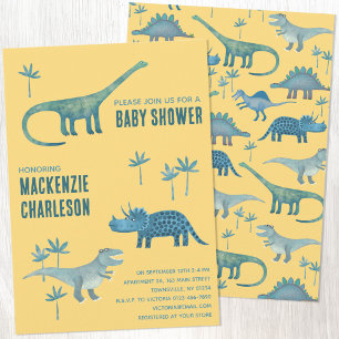 Söt dinosaurie-babyshower inbjudningar