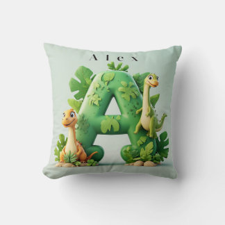 🦖 Söt Dinosaurie Bokstav A Djungel Barn Lärande P Kudde