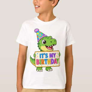 Söt dinosaurie Det är min födelsedag Barn T-Shirt