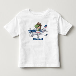 Söt dinosaurie flygande Cessna flygplan, personlig T Shirt