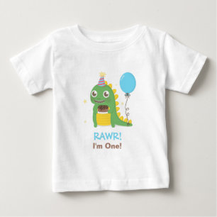 Söt dinosaurie födelsedagsfest Rawr jag är ett T Shirt