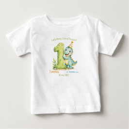 Söt dinosaurie födelsedagsfest t shirt