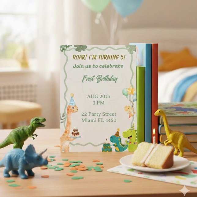 Söt dinosaurie födelsedagsinbjudan - Ryper jag är  Inbjudningar (Skapare uppladdad)