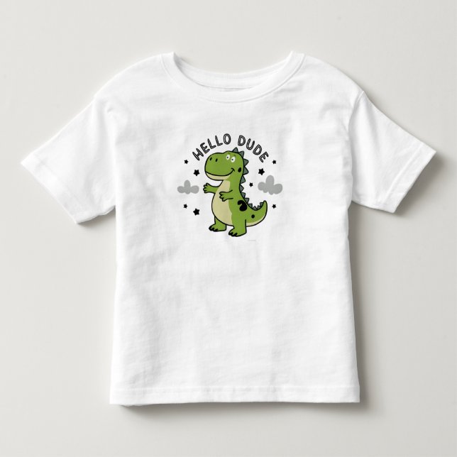 Söt dinosaurie för barn Kids | Hej kompis T Shirt (Framsida)