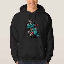 Söt dinosaurie hoodie