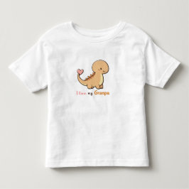 Söt dinosaurie jag älskar min farfar barntröja | P T Shirt