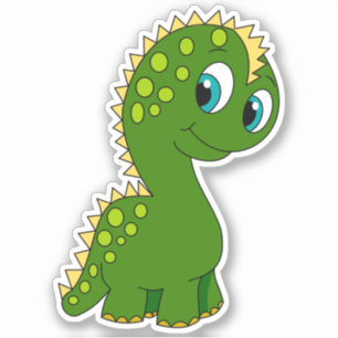 Söt dinosaurie klistermärken