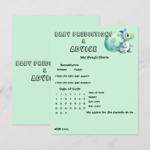 Söt dinosaurie med sitt ägg Baby Shower-spel Flyer