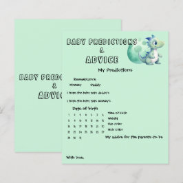 Söt dinosaurie med sitt ägg Baby Shower Spel Flyer