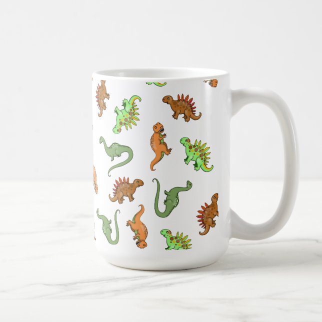 Söt dinosaurie-mugg kaffemugg (Höger)
