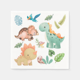 söt dinosaurie pappersservett