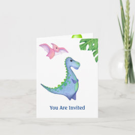 Söt dinosaurie pojke namn & ålder födelsedagsinbju kort
