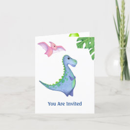 Söt dinosaurie pojke namn & ålder födelsedagsinbju kort
