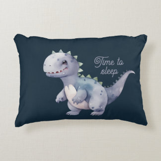 Söt dinosaurie prydnadskudde