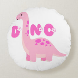 Söt dinosaurie 🦕  rund kudde