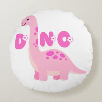 Söt dinosaurie 🦕  rund kudde