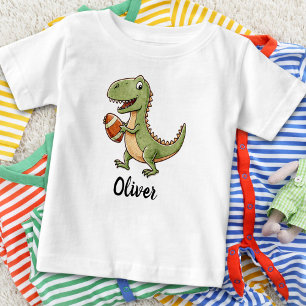 Söt dinosaurie som spelar fotboll t shirt